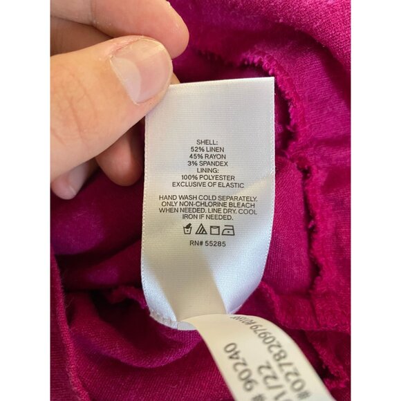 Express Womens Pink Sleeveless Wrap Style Dress XXS Adjustable Strap linen - Picture 5 of 7